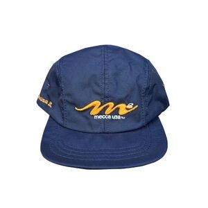 Vintage Mecca USA Navy Nylon Hat